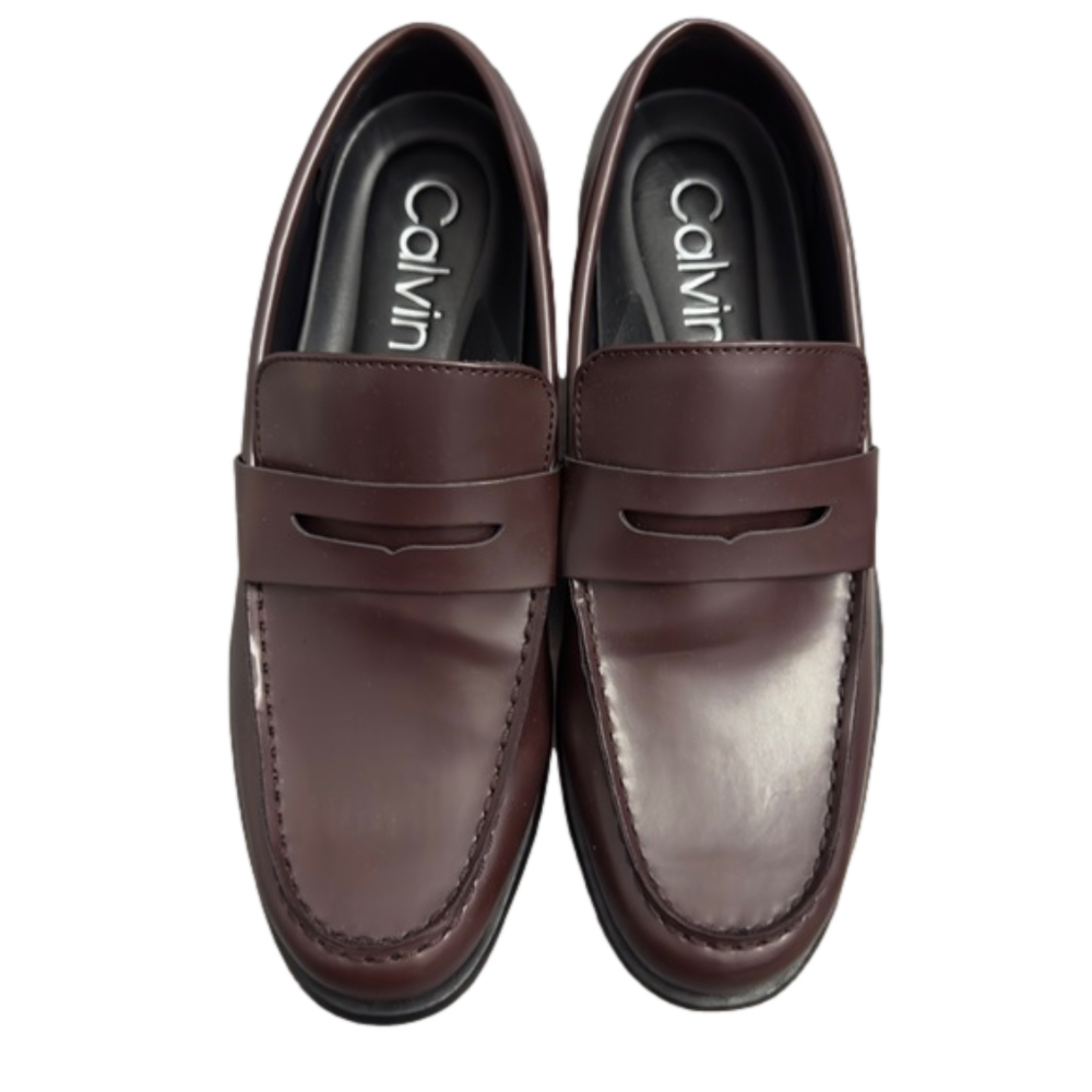 Calvin Klein Men's Crispo Slip-on Dress Loafer BORDEAUX